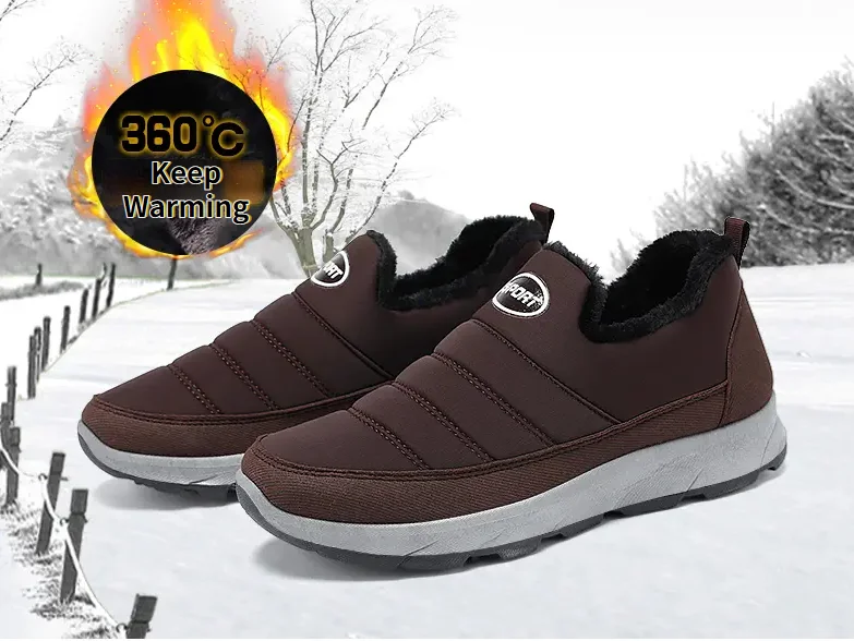 Hot fashion fleece lining anti slip rubber out sole sneakers trainers loafers winter snow warm boots