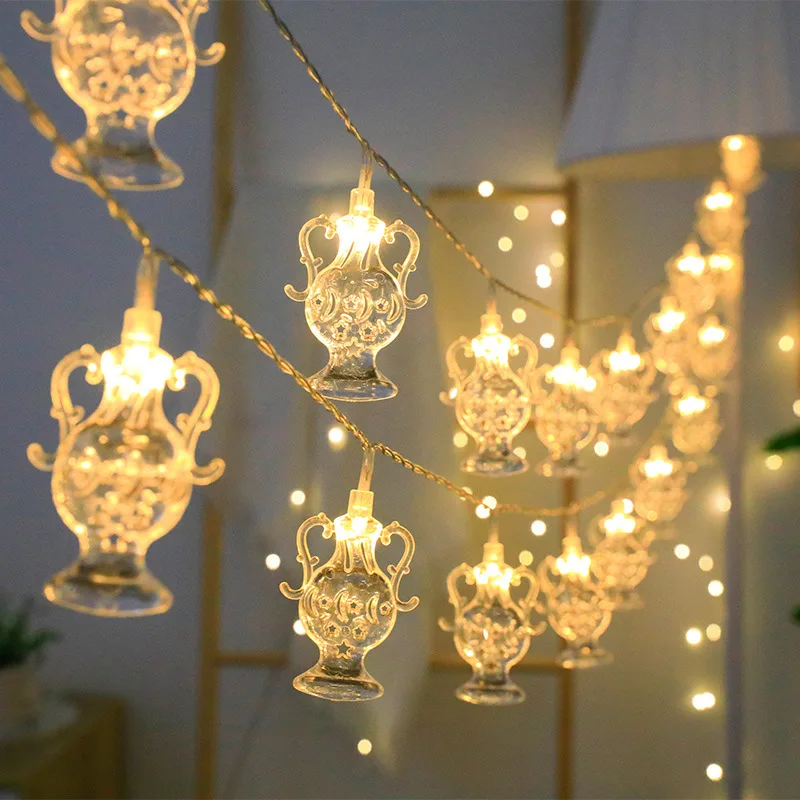 EID Mubarak String Light Ramadan Kareem LED Fairy Lights Moon Star LED Light Ramadan Decoration
