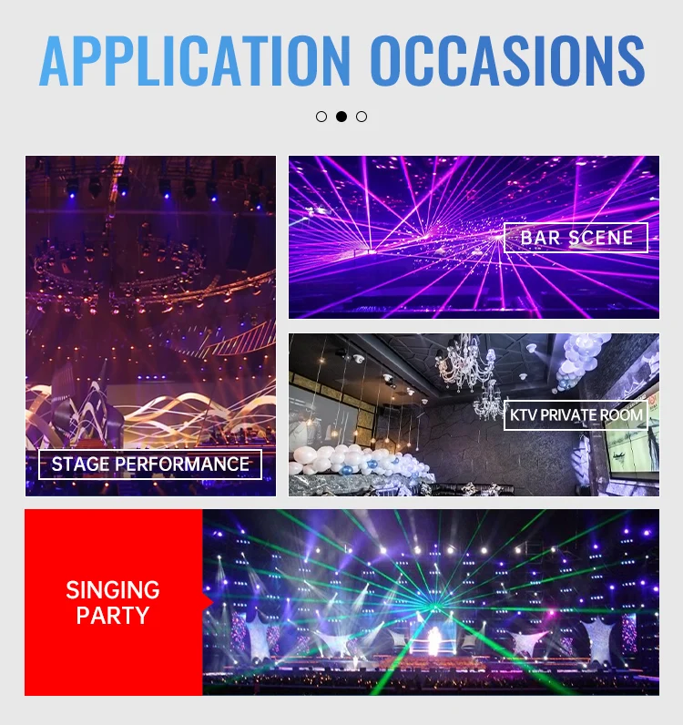 GEVV Professional Stage Equipment Dmx RGBW Lazer Lights 500mw Six 6 Eyes Moving Head Laser Light for DJ Disco Bar Club