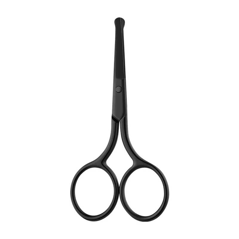 German Style Stainless Steel Round Nose Hair Trimmer Scissors for Men Safety Eyebrow & Eyelash Scissors Women Beauty Scissors