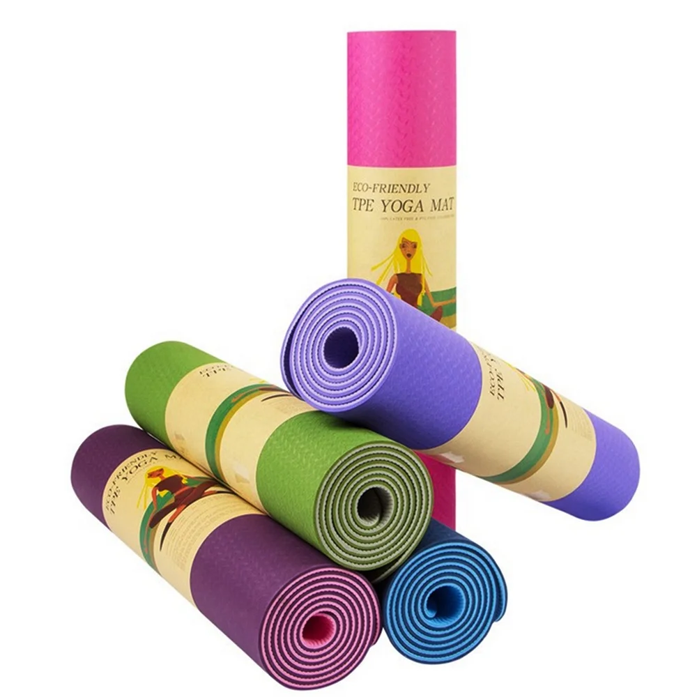 100 feet long wide yoga and fitness mat Eco- friendly natural yoga mat tpe grip non slip with custom logo wholesale quality