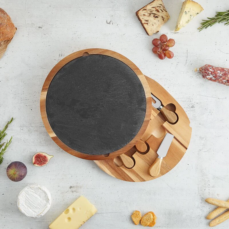 Shende Special Design Multi-function Cheese Slicer Board With Stainless steel Cheese tools Set