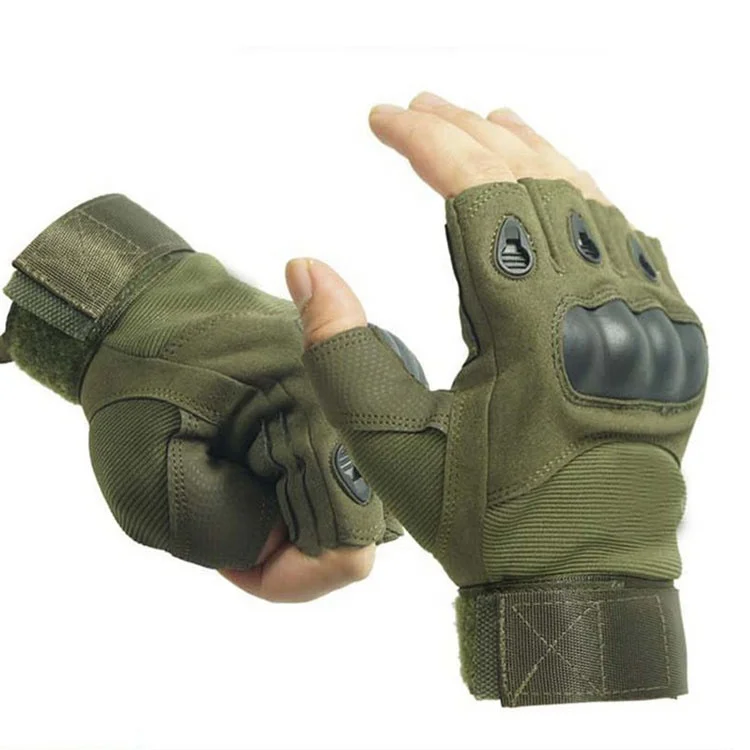 GUJIA Durable Nylon Half Finger Outdoor Sports Motorcycle Cycling Combat Gloves for Military Police (1600067367112)