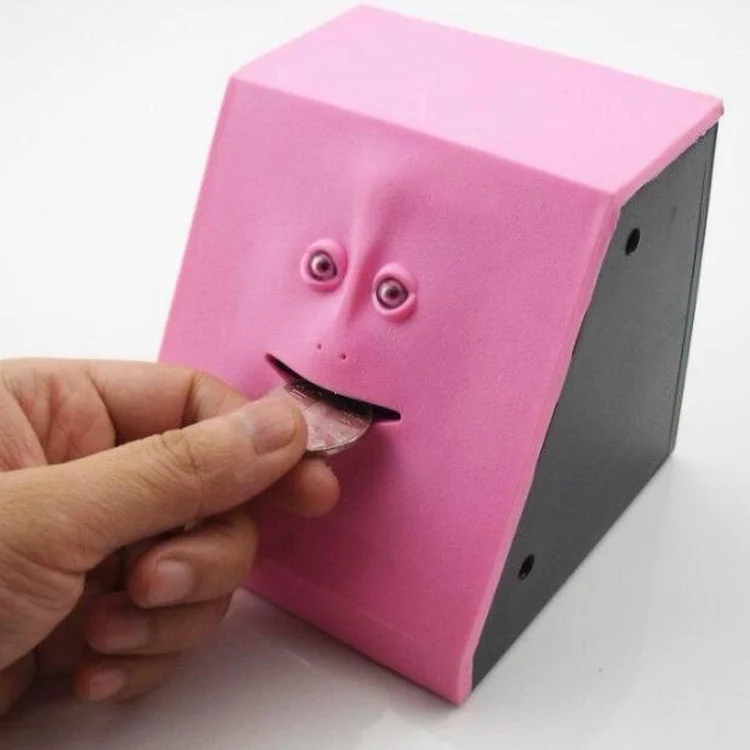 Personalized Kids Toys Automatic Money Bank Box Novelty Face Eating Coin Saving Safe Deposit Digital Cash Piggy Banks