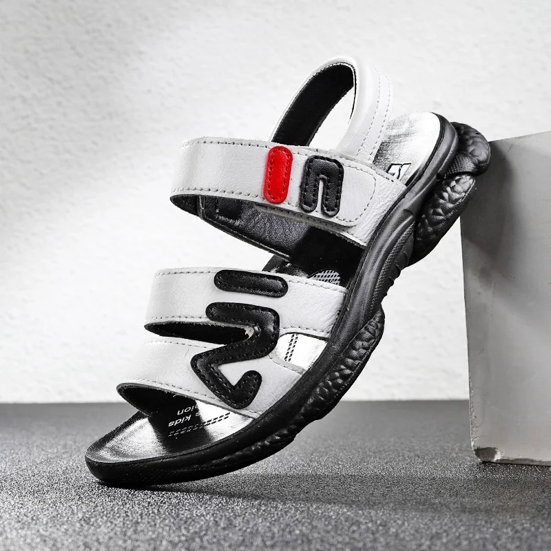 
2020 New Summer Soft Non-slip Genuine Leather Shoes Kids Sandals Children Boys Comfortable Child School Beach Sandalia 