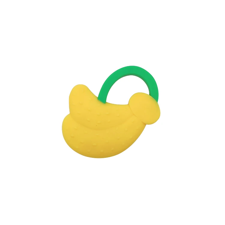 safe food grade silicone baby teether with amazon hot selling food grade silicone teething toys