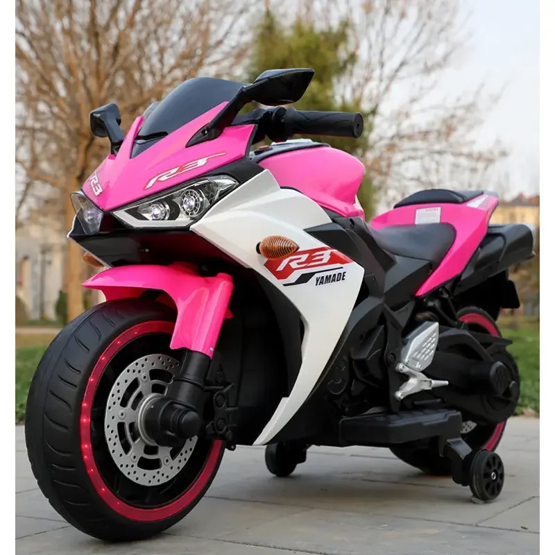 Wholesale 12V Electric Racing Motorcycle Toy for Kids Rechargeable Battery 3-Wheel Tricycle with Music Ride-On Style