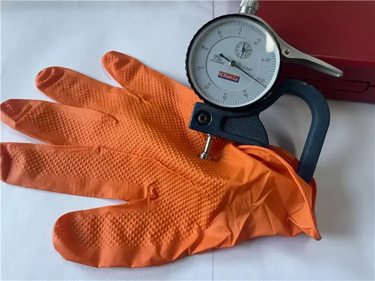 10 Mil 12 Mil Industry Mechanic Heavy Duty Oem logo Custom Food Car Cleaning Truck Auto Diamond Texture Nitrile Glove Gloves