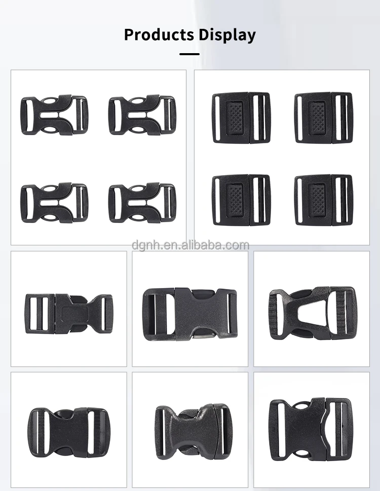 Lock Lever Plastic Cam Buckles Heavy Duty Plastic Black Toggle Clip For Compatible Backpack