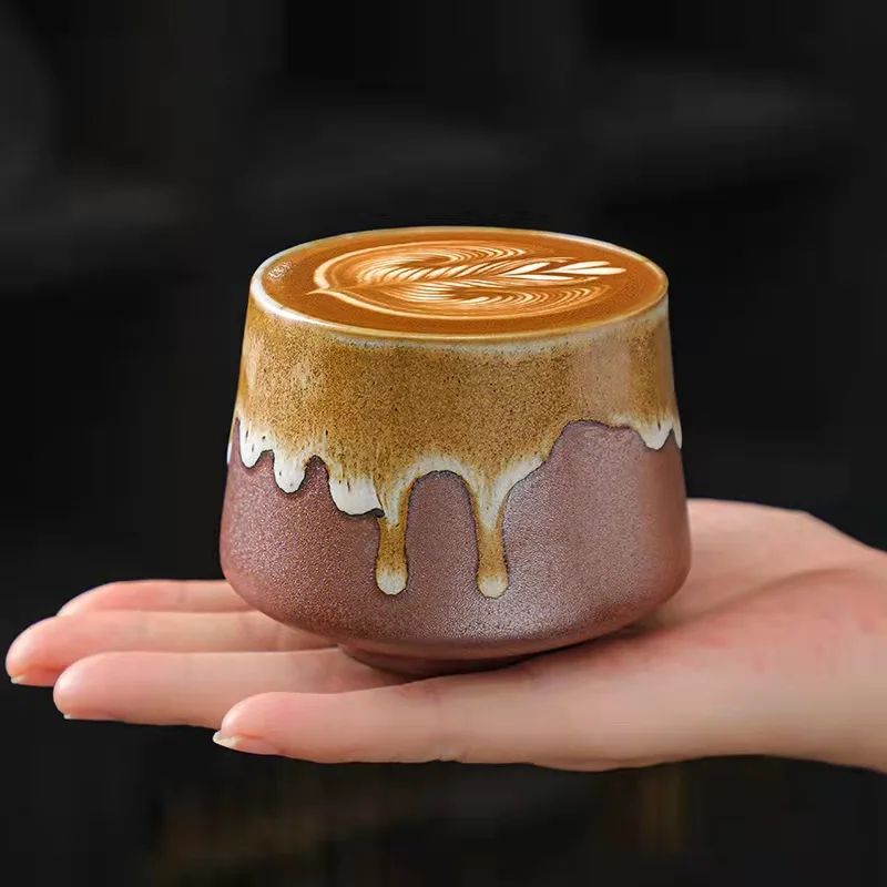 Japanese Style Coffee Mugs Custom Logo Ceramic Tea Coffee Cup For Restaurant Tableware Pottery Cups Wholesale