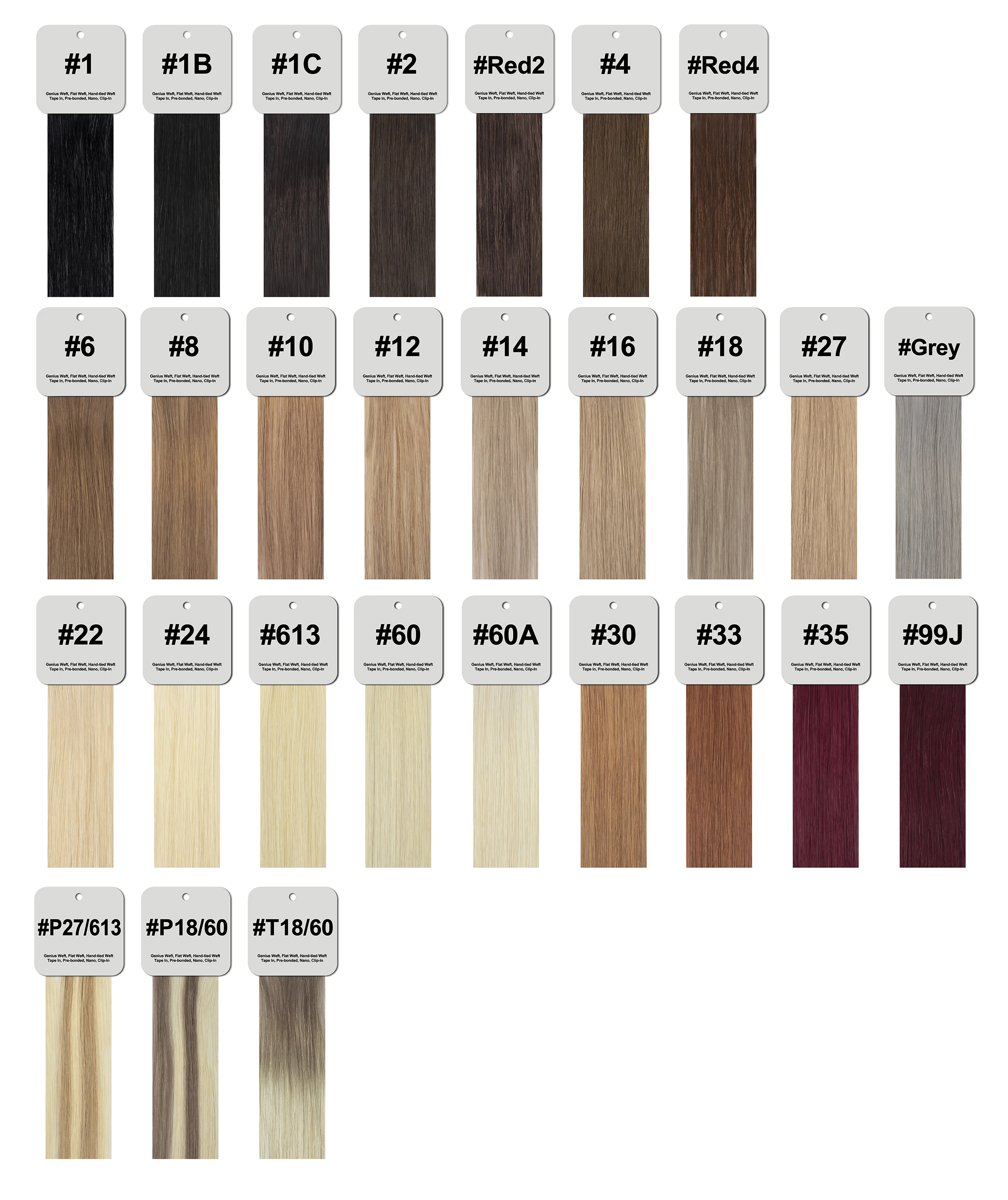 Wholesale high quality salon color ring piano ombre color russisn human hair color swatch hair extension