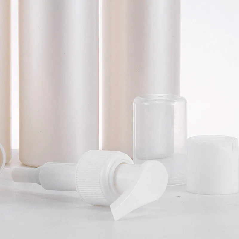 200ml Pink PET empty lotion pump spray cosmetic bottle with pump dispenser for shampoo packaging