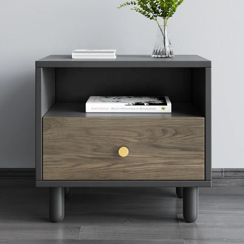 Customization accepted wooden bedside table nightstand with drawer for Bedroom