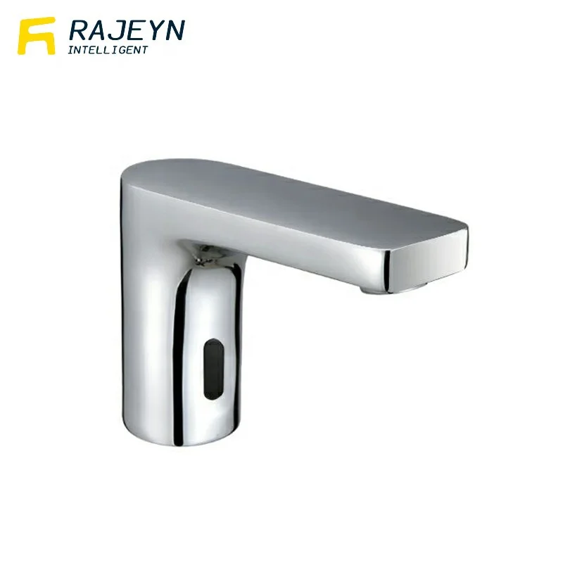 Deck Mount Solid Brass Auto Touchless Bathroom Faucet with Sensor