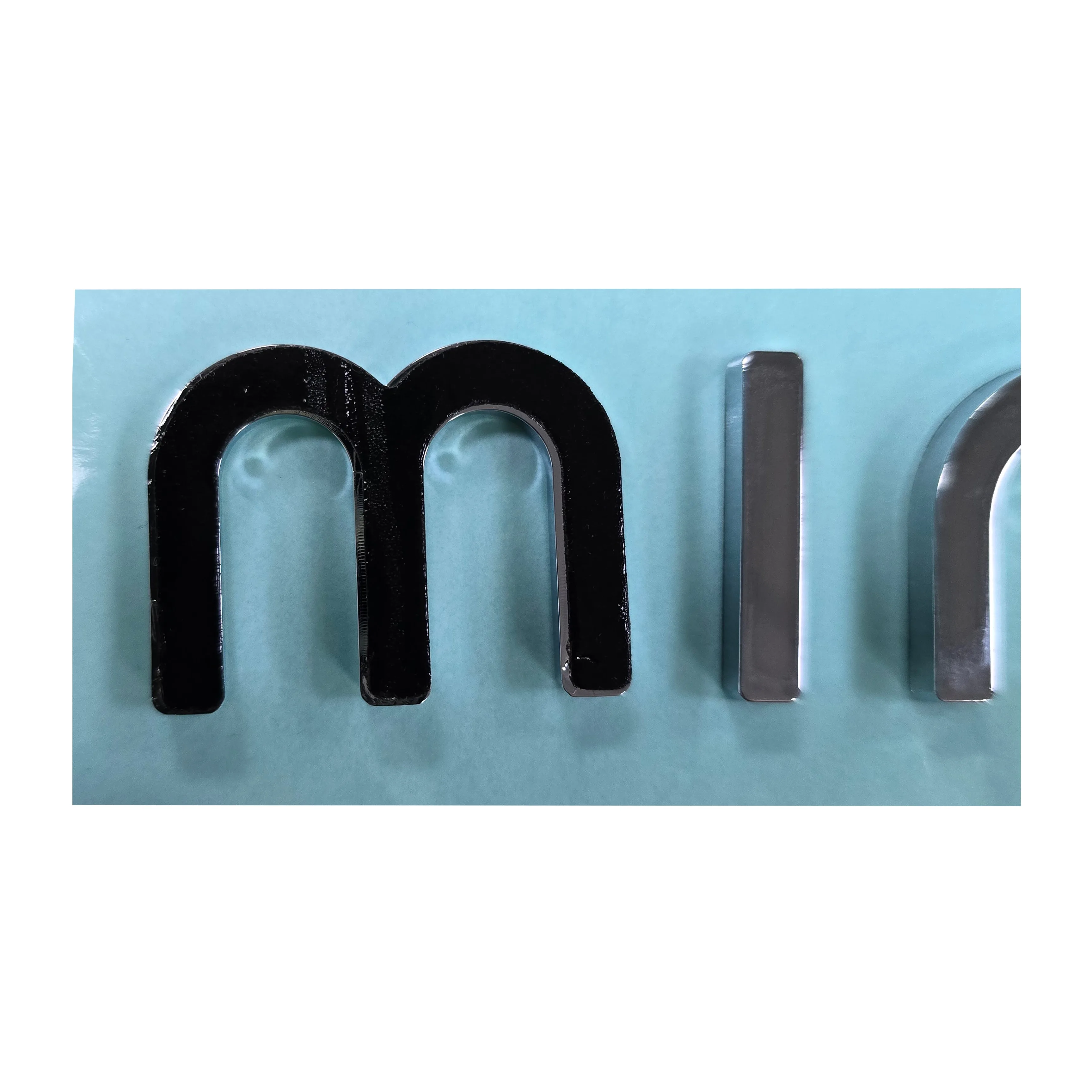 Hot Sales Custom Chrome Logo Letters Sticker 3D Silver Car Emblem Brand Logo Plastic Nameplate