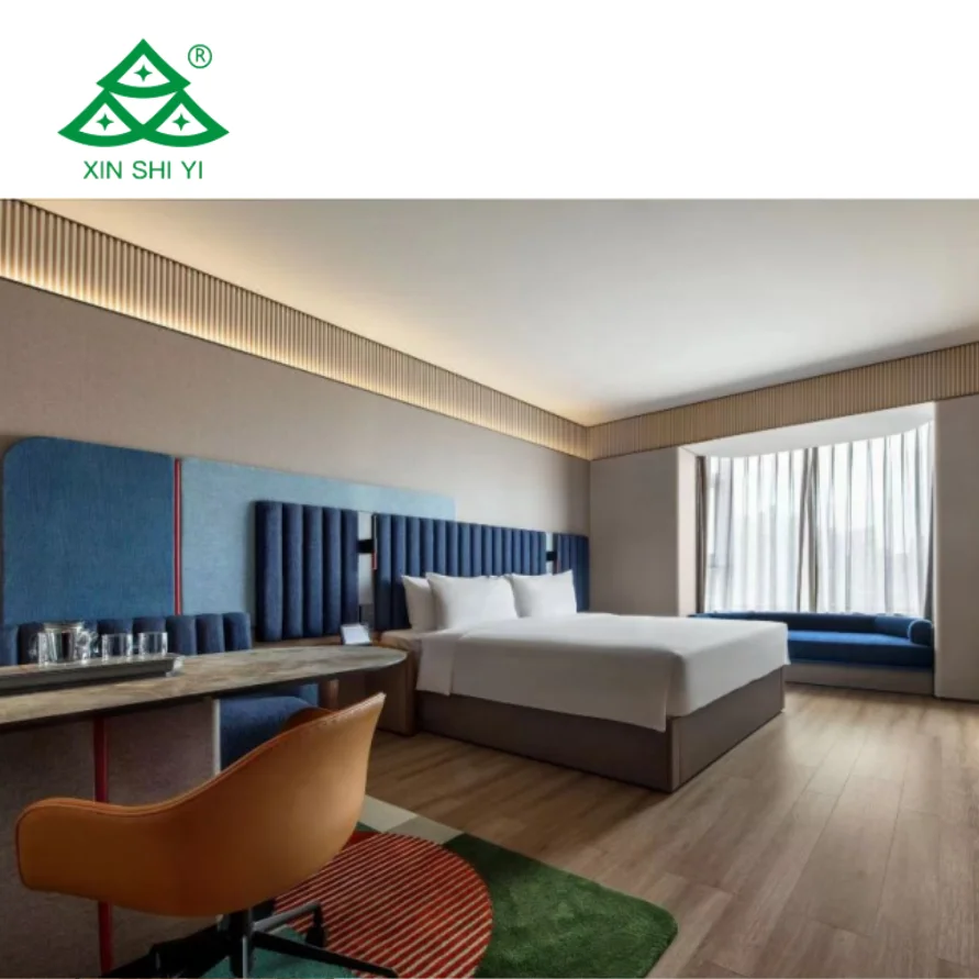 Luxury Fancy hotel furniture 5 star bedroom sets loose furniture modern customized hotel furniture set