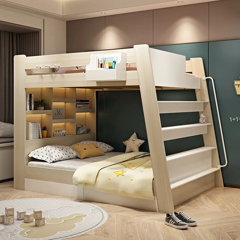 Scandinavian Simple Fashion Up And Down The Same Width Double Bunk Bed