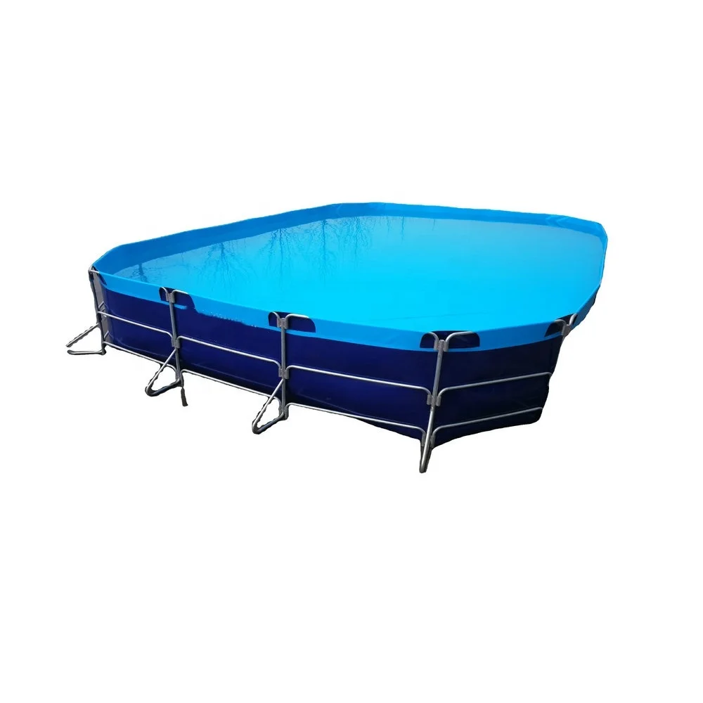 High Density Fish tank Farm Breeding Large Capacity Galvanized Pipe Fish tank Tarpaulin Fish Pond Farm