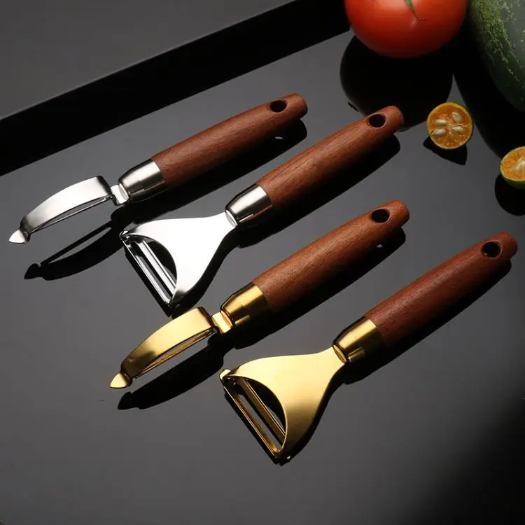 304 Stainless Steel Multi-purpose Melon Planer Peeler Fruit Triangle Push Grater Carving Peeling Knife