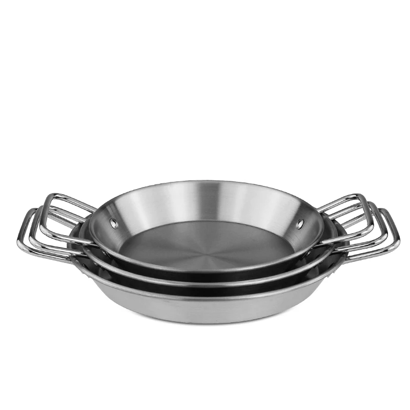 Kitchen Stainless Steel Stir Fry Noodles Soup Stock Pot Double Handle Seafood Pan