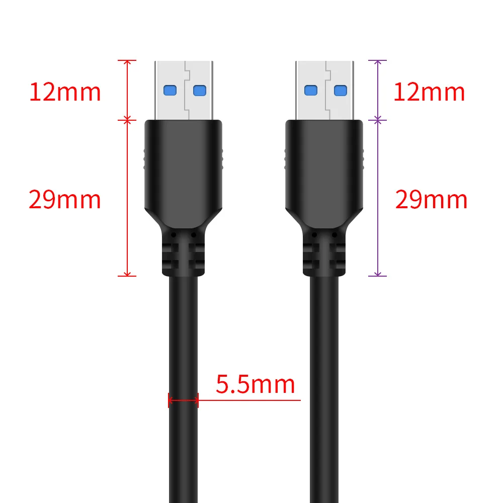 High Quality Usb 3.0 Cable AM to AM 1.2 Meter Made by 21 Years Factory  28AWG+24AWG Standard YIWANDA CN;GUA 5.0