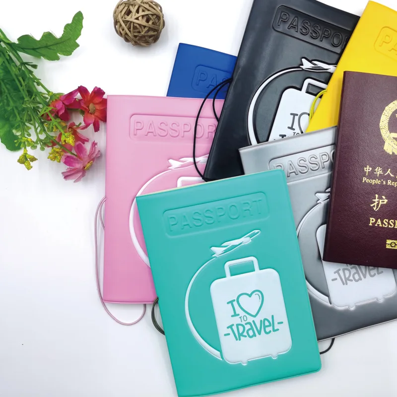 Hot Selling Factory Cheap Price Passport Cover Travel Organizer Passport Ticket Document Holder Wallet PVC Passport Cover