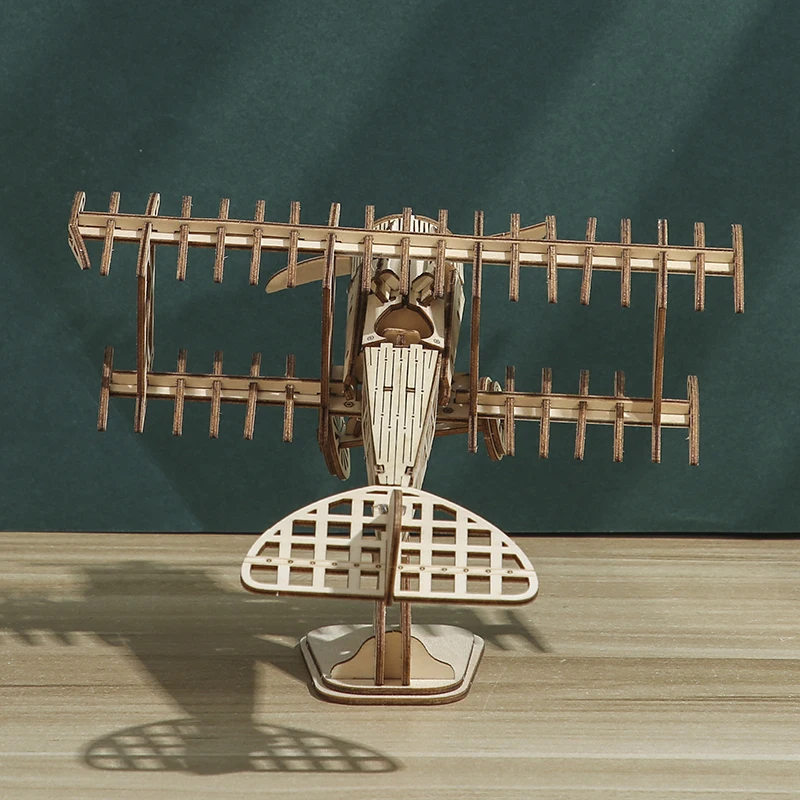 ODM OEM new DIY Wooden model puzzle set wooden Handicraft Toys 105pcs 3d Wooden Airplane Model Puzzle