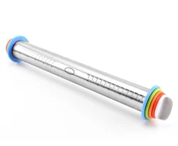 Amazon Hot Seller Private Label Kitchen Accessories 17 Inch Stainless Steel Adjustable Rolling Pin