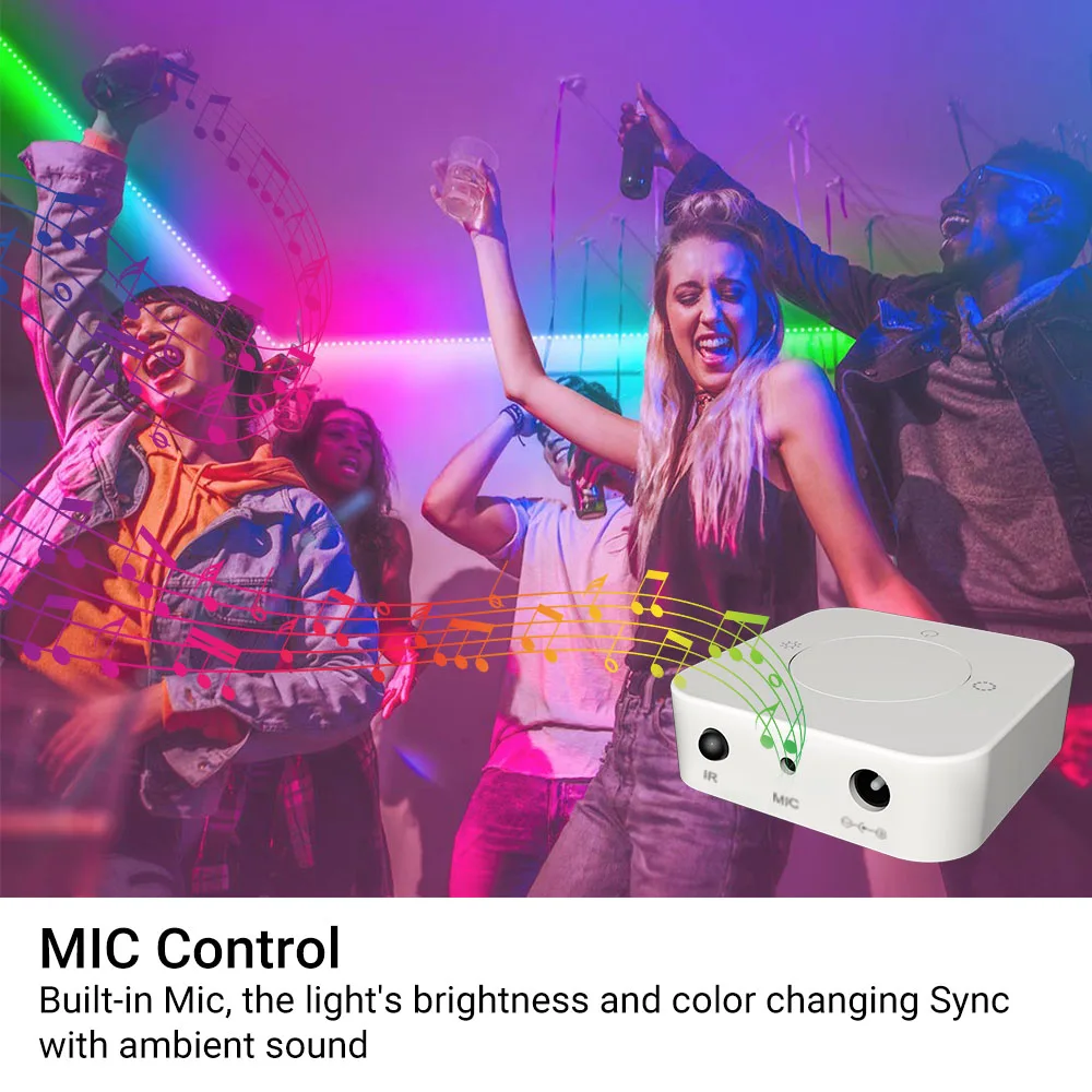 Amazon hot selling color changing smart wifi led strip lights 5m 10m 15m 20m with remote control  for home decoration