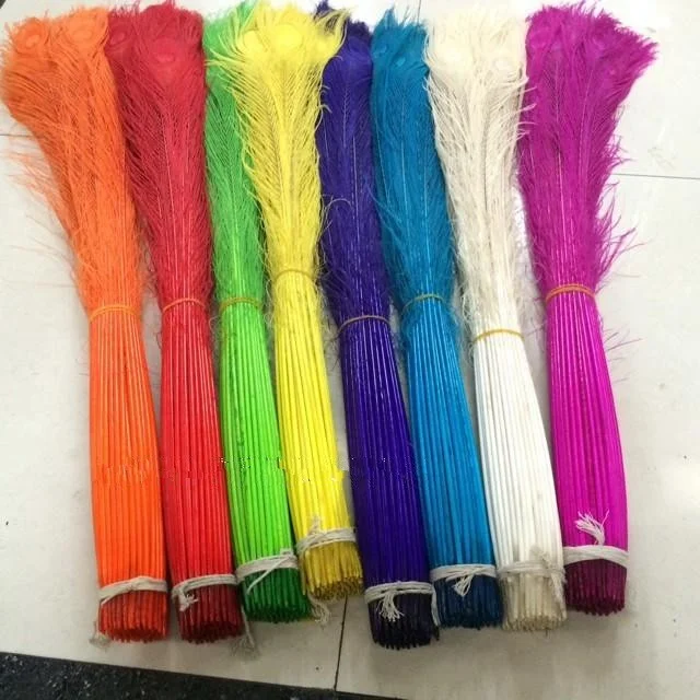 Sale Cheap 90-100cm White Peacock Feathers Peacock Tails Feather For Crafts Home Decorations Carnival Costume