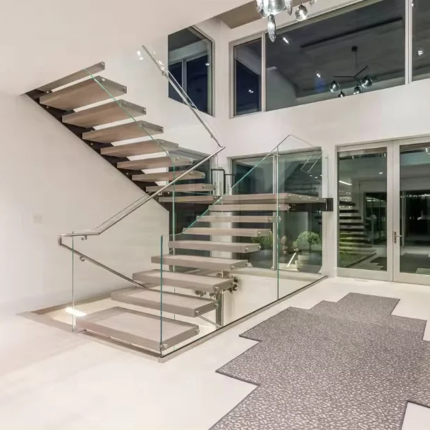 VIKO Modern Led Wooden Stairs Mono Stringer Staircase Stair Step