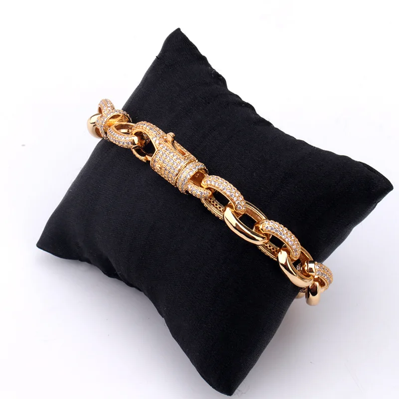 Simple Design Motorcycle Gold Hand Chain Bracelets And Bangles For Men