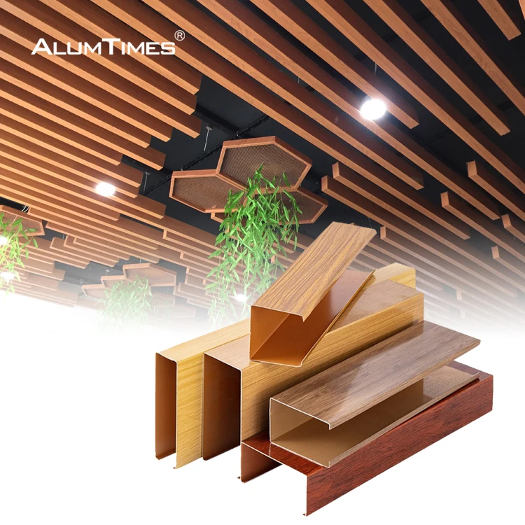 Decorative Buffle Aluminium Strip TU-shape Ceiling Design