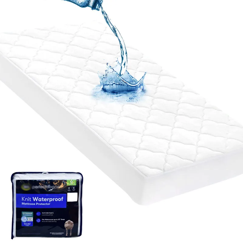 Hot selling microfiber fabric fitted quilted non woven baby waterproof mattress cover protector