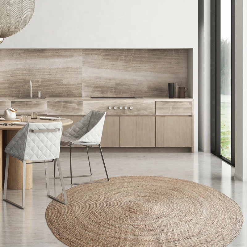 
Farmhouse Living Room Bedroom Floor Mat Braided Coast Flooring-Natural Straw Round Wicker Resources Natural Jute Indoor Area Rug 