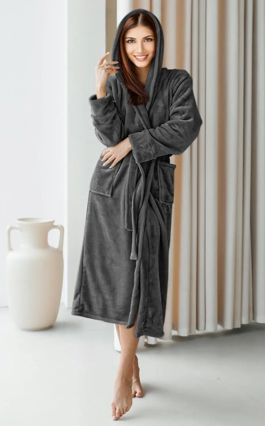 Coral fleece bathrobe colorful soft quick drying polyester flannel fleece women bathrobes luxury