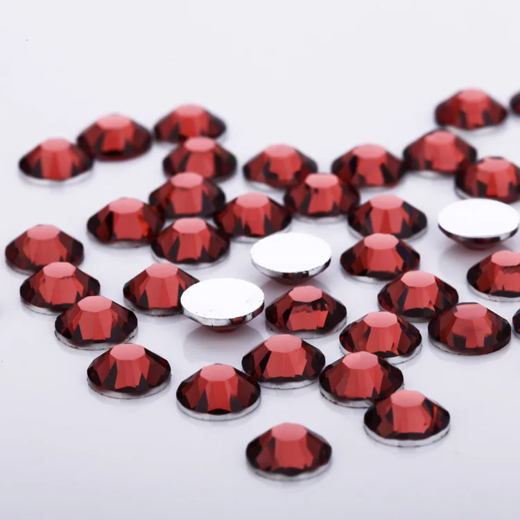 4mm High Quality  Red Coffee Rhinestone Garment Crystals Round Nail Strass Flatback Resin Rhinestones For DIY Crafts