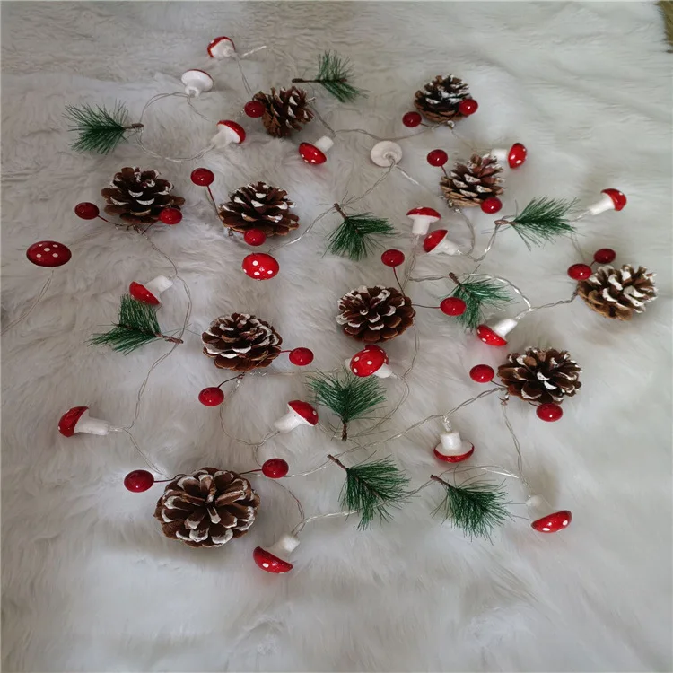 Led Tree String Lighting Hat 3D Up Jumpers Reindeer Sweater Clips Outdoor Felt Net Christmas Lights decorations from home