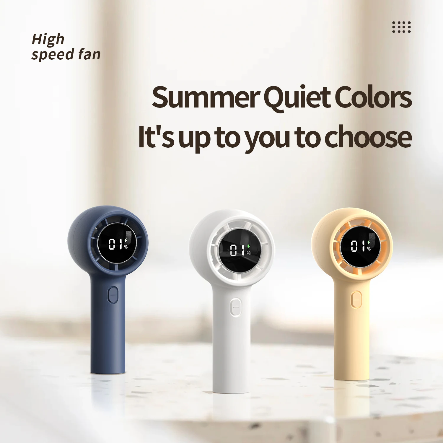 100 Speed Portable Fan Battery Operated Travel Cooling Fan