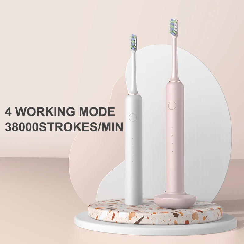 Китайская фабрика Oem портативная зубная щетка с электроприводом 4 вида цветов звуковая электрическая головками для взрослых