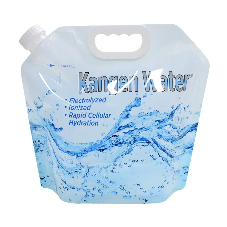 5 Gallon 3L Stand Up Collapsible Plastic Bottle Foldable Reusable Kangen Water Bags Pouch 5L 10 Liter