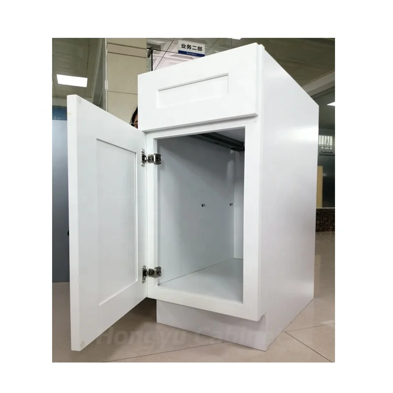 Gabinetes de Cocina RTA White Shaker Modular Kitchen Cabinets Solid Wood Direct From China