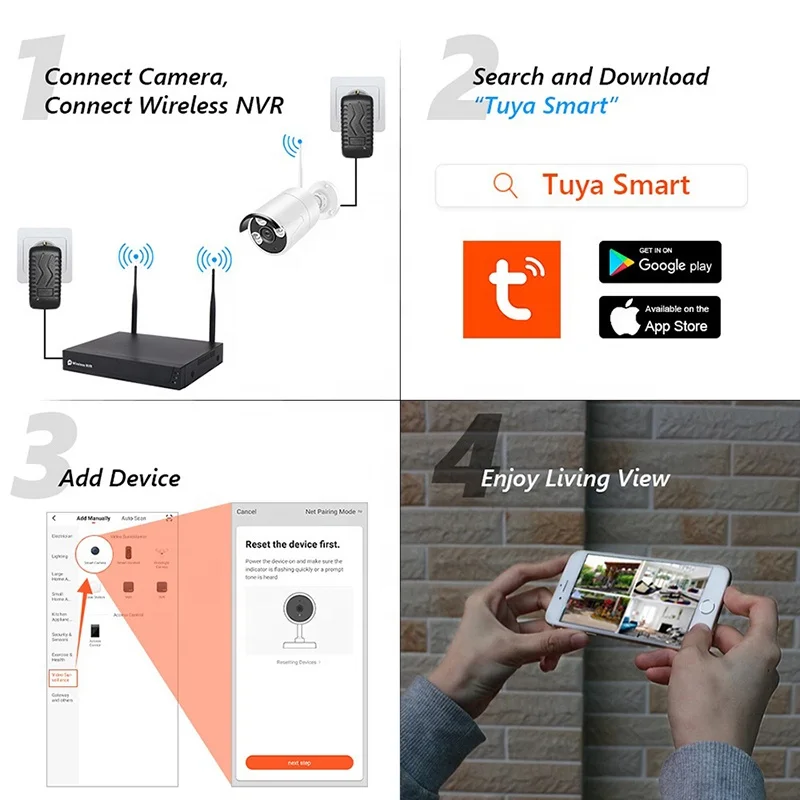 Saikiot 2MP 3MP 5MP CCTV камеры видеонаблюдения NVR Камера системы беспроводной Wi-Fi безопасности Kit Tuya