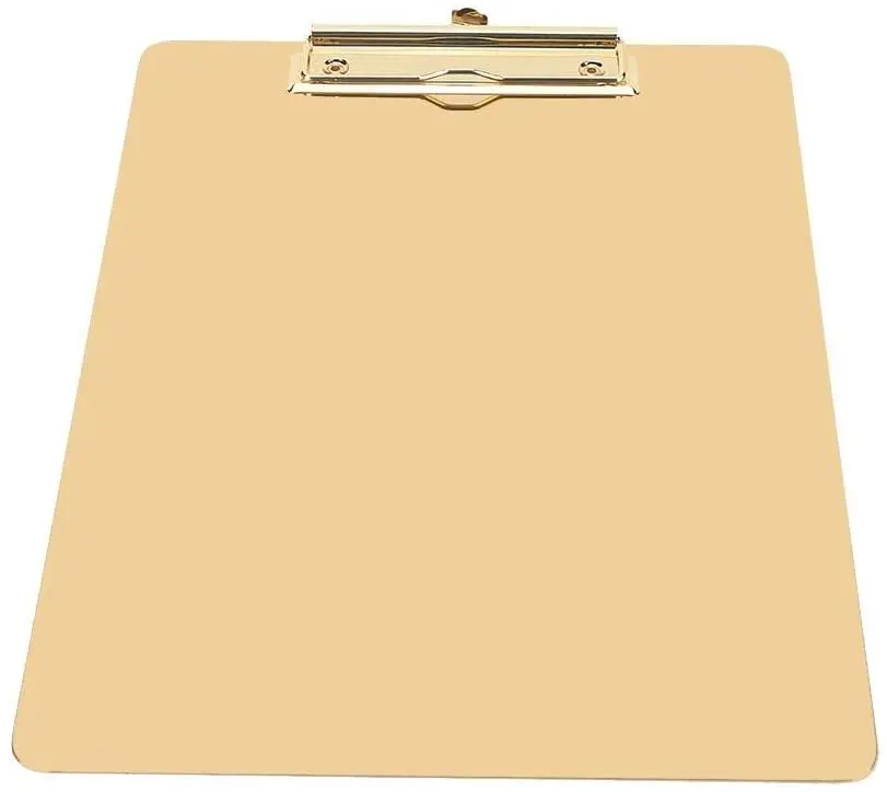 Folder Stainless Steel Folder Paper Multifunction Golden Clipboard Letter Paper Board Holder Stainless Steel Folder