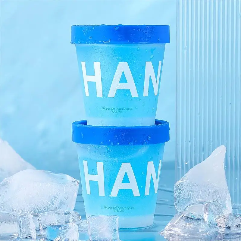 HANBOLI Private Label Sea Salt Cool Sand Ice Body Milk Moisturizing Comforts Long lasting Fragrance Moisturizing Lotion