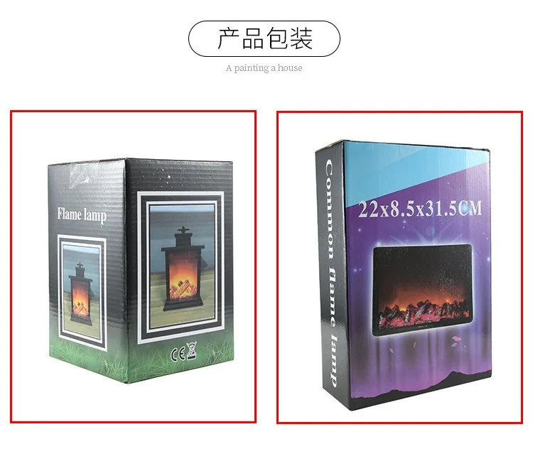 2021 New Arrival Led Flame Light Carbon Fire Home Lights Fireplace Christmas Decoration Portable Lantern Hanging Lamp