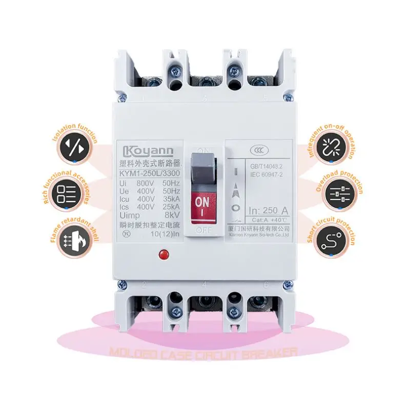 Molded Case Circuit Breaker 100 A Mccb Electrical Circuit Breaker Molded Case Circuit Breaker With Shunt Trip Coil