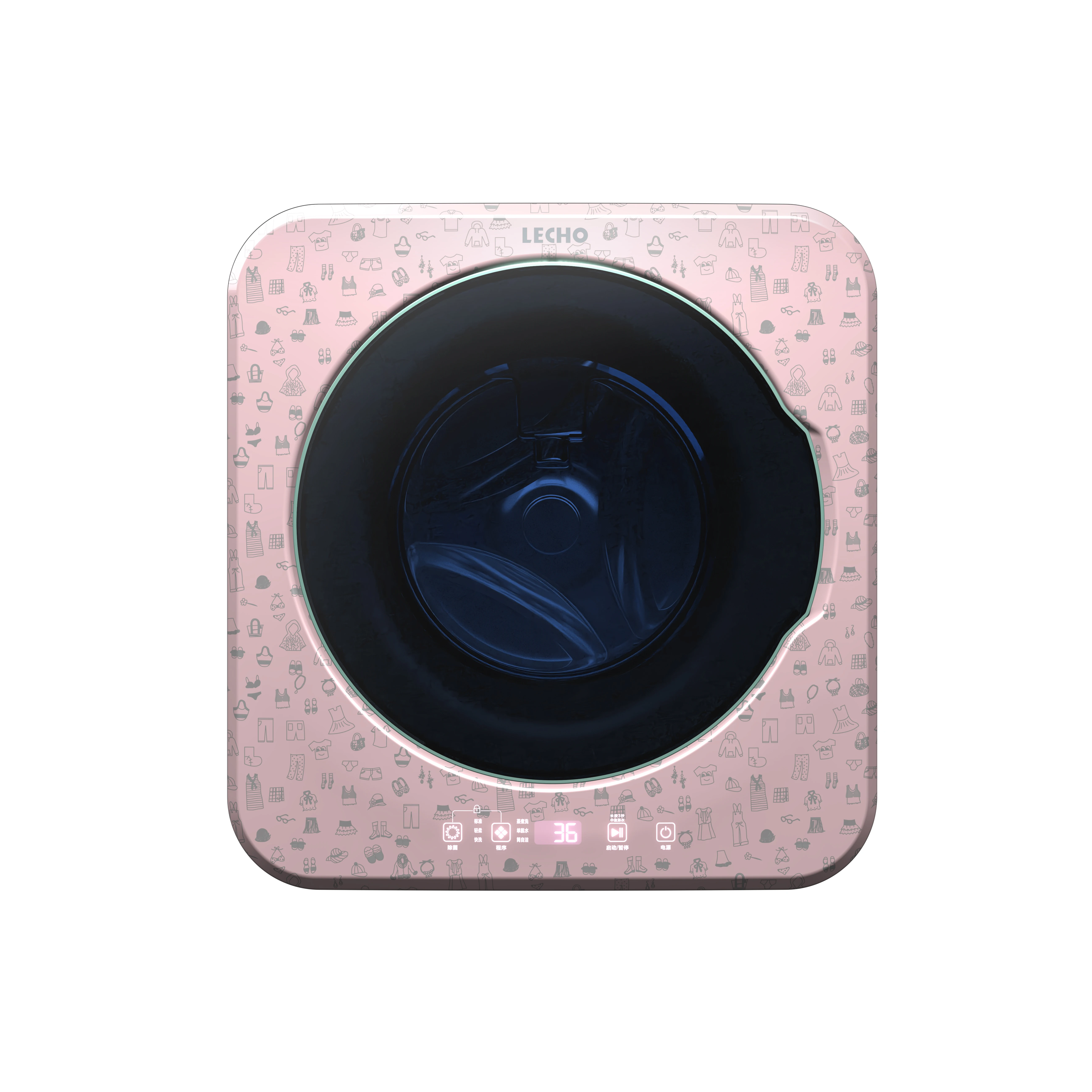 Lecho 3 кг Мини настенная Автоматическая фронтальная Портативная стиральная машина с сухой