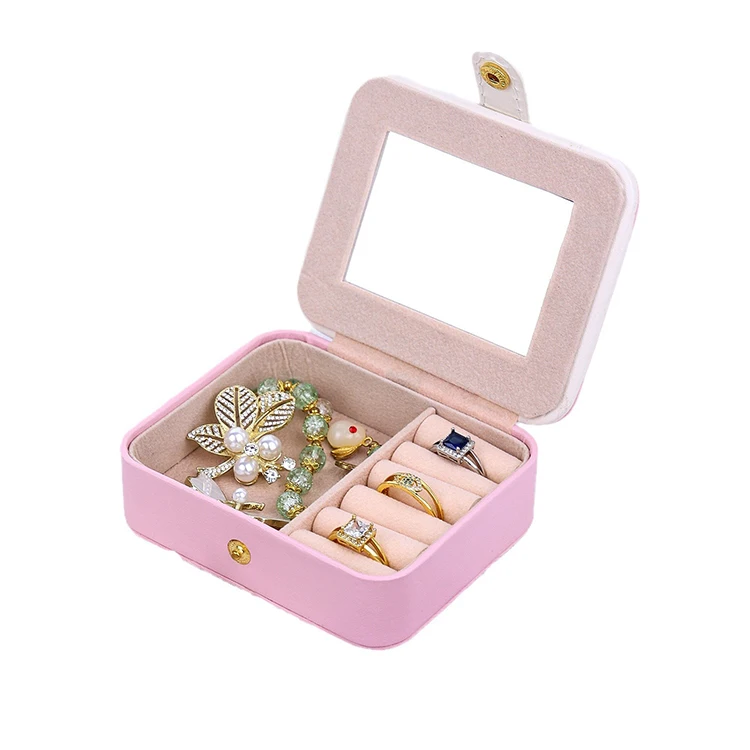Портативная многофункциональная квадратная коробка для макияжа с застежкой-молнией и конфетами уличные ювелирные изделия серьги косметика путешествий сортировщик хранение