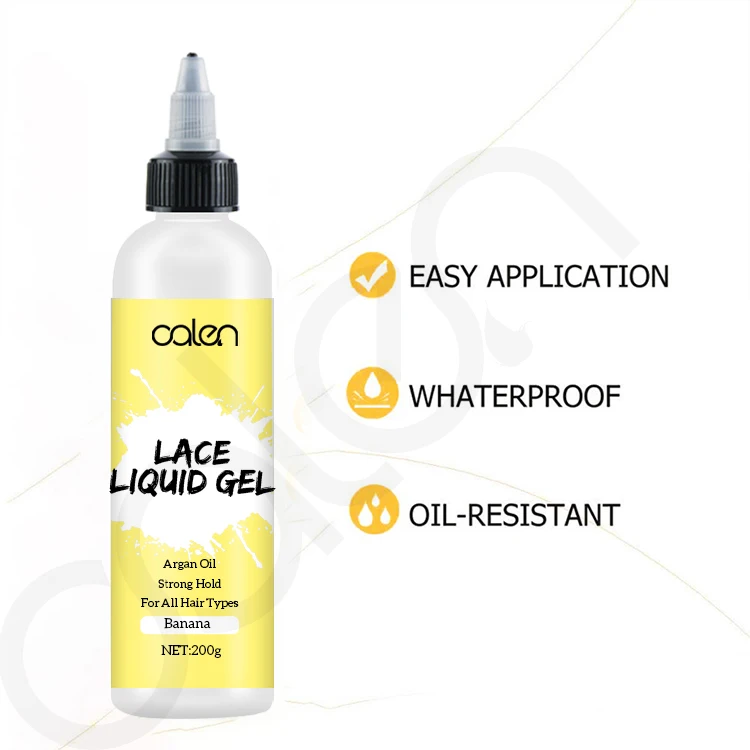 200ml Improvded Fomula Private Label Waterproof SweatProof Natural Ingredients Extreme Hold Banana Scent Hair Lace Glue Liquid G
